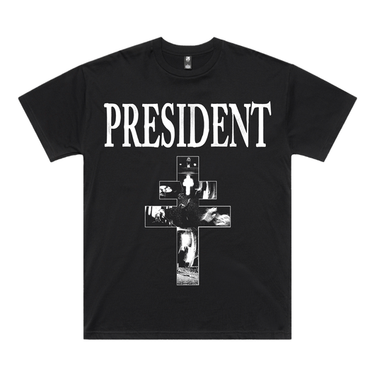 Angel Wings Cross T-shirt Black
