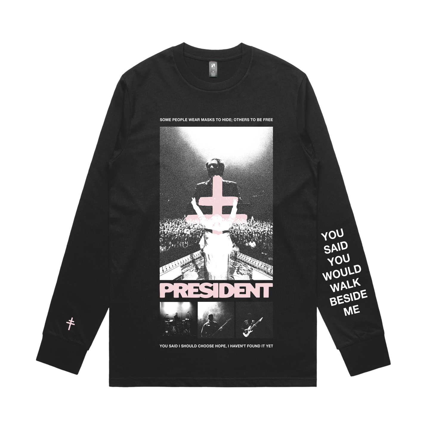 Walk Beside Me Long Sleeve T-shirt Black