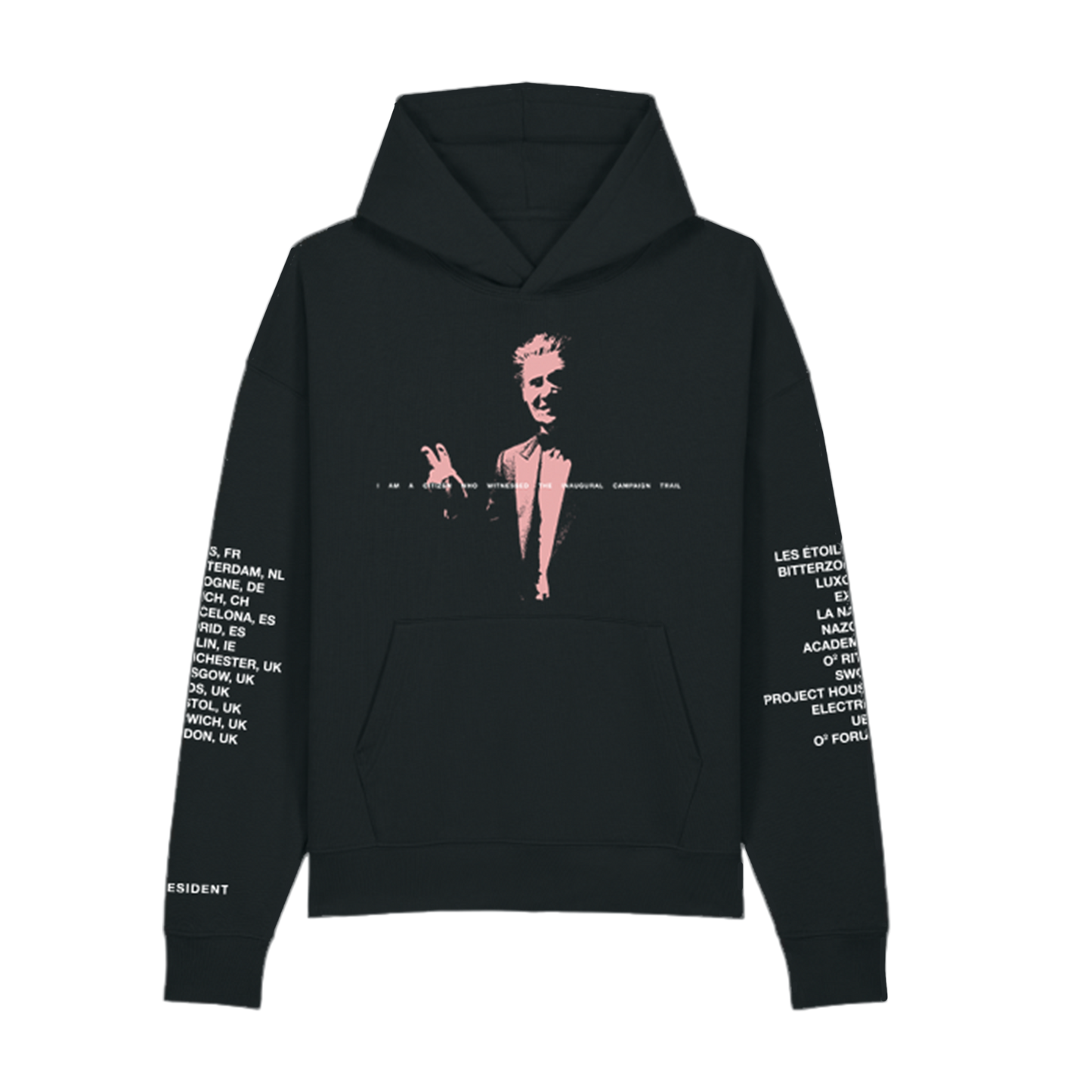 Peace Sign UK EU 2026 Tour Hood Black