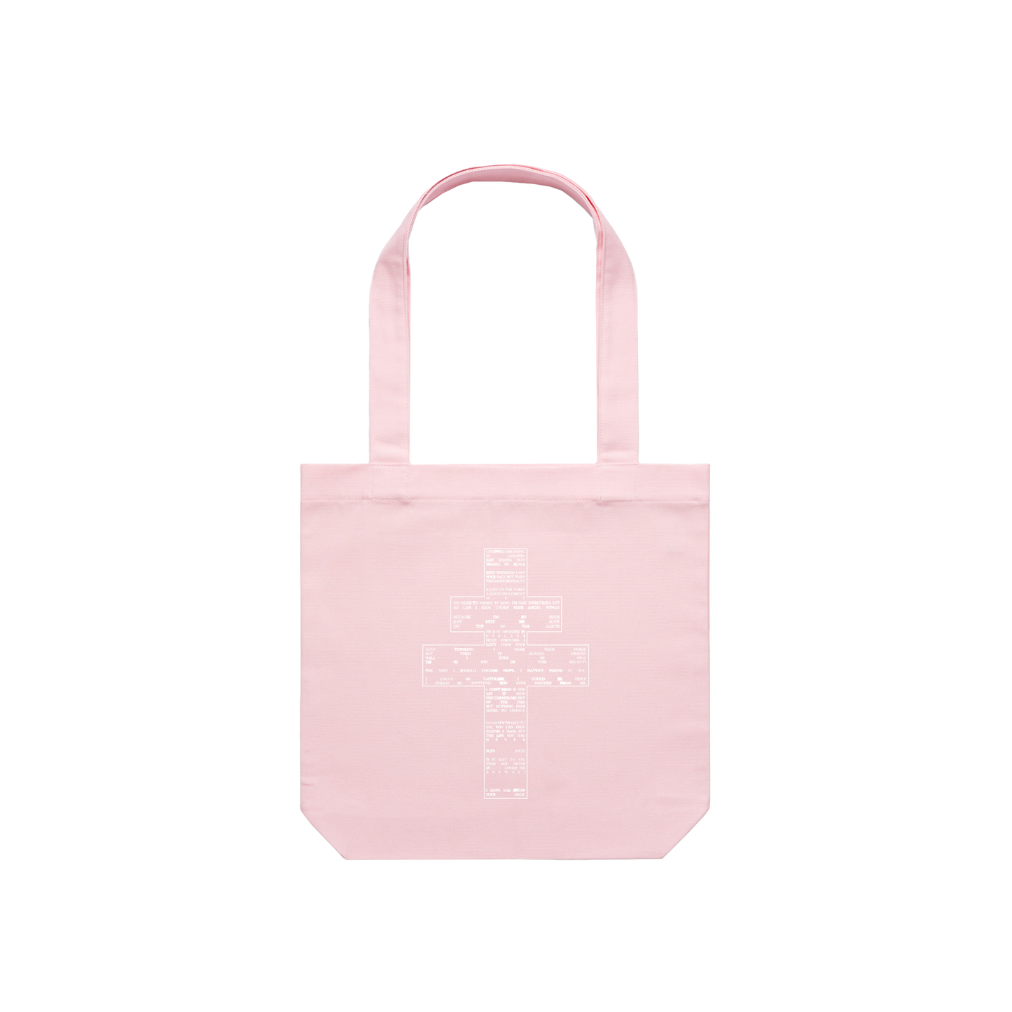 Angel Wings Cross Logo Tote Bag Pink