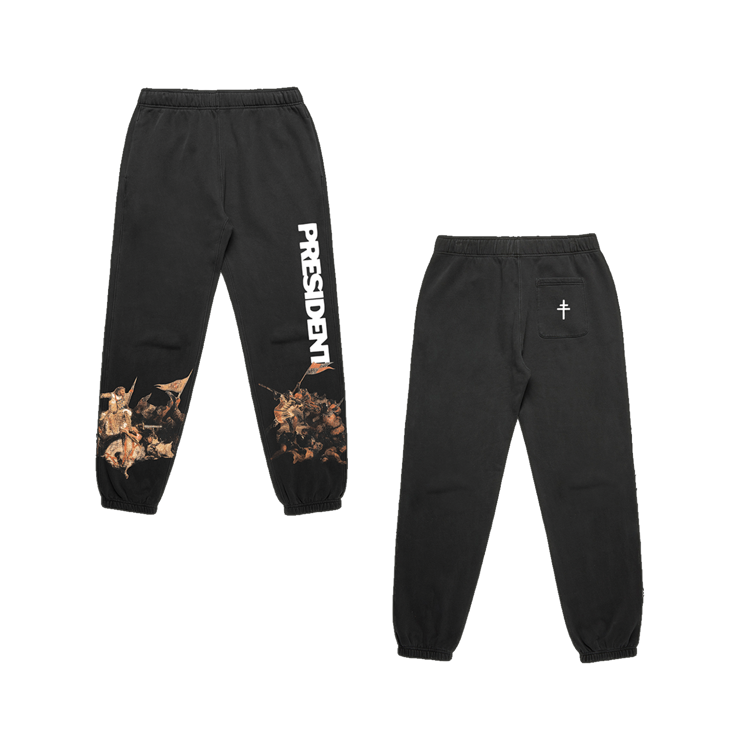 Blood Of Your Empire Washed Joggers Black